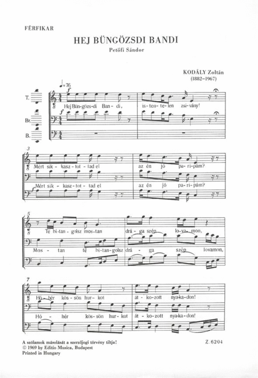 Hej Bsngtzsdi Bandi Choir scores gallery preview page 1