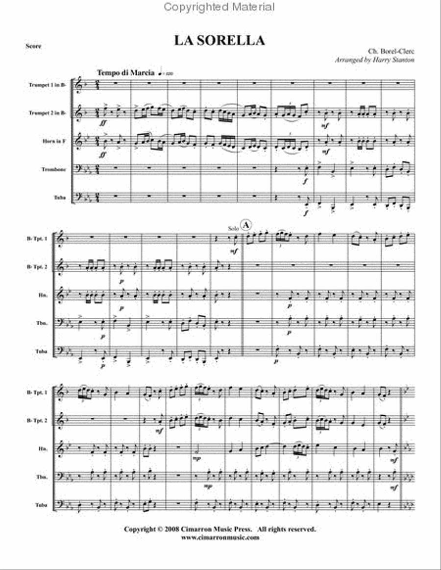 La Sorella Brass Quintet scores gallery preview page 2
