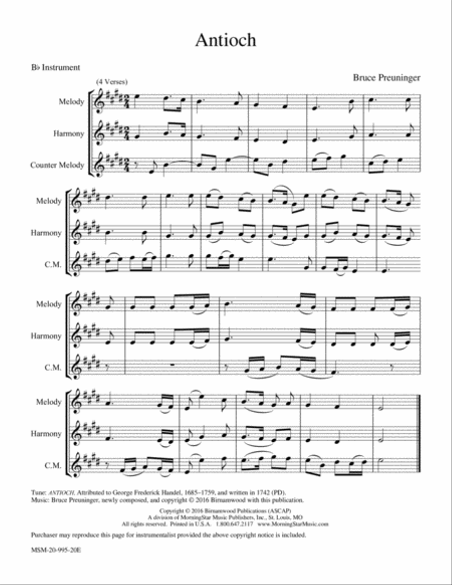 Antioch Piano and Keyboard scores gallery preview page 1