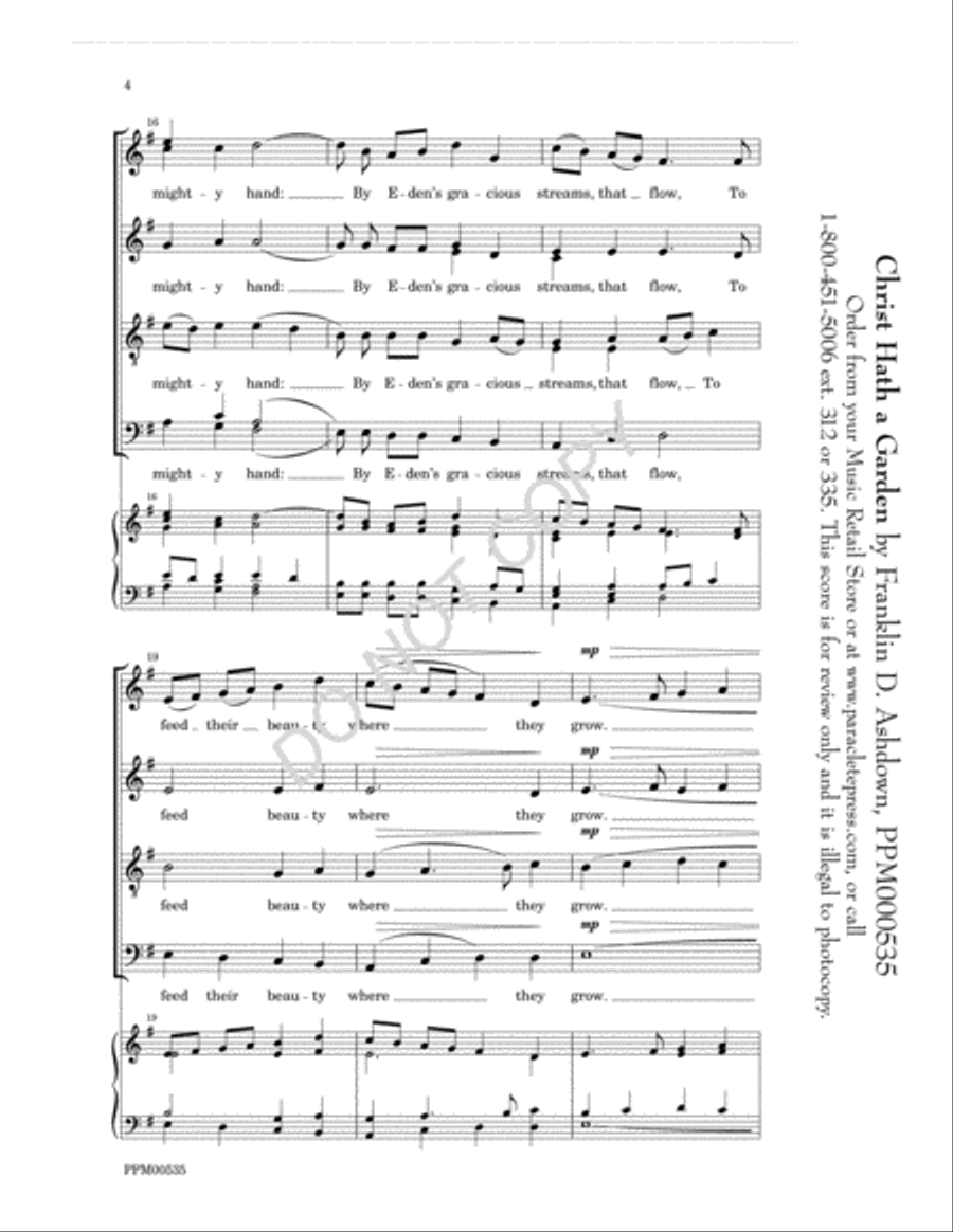 Christ Hath a Garden Christ Hath a Garden Divisi scores gallery preview page 5