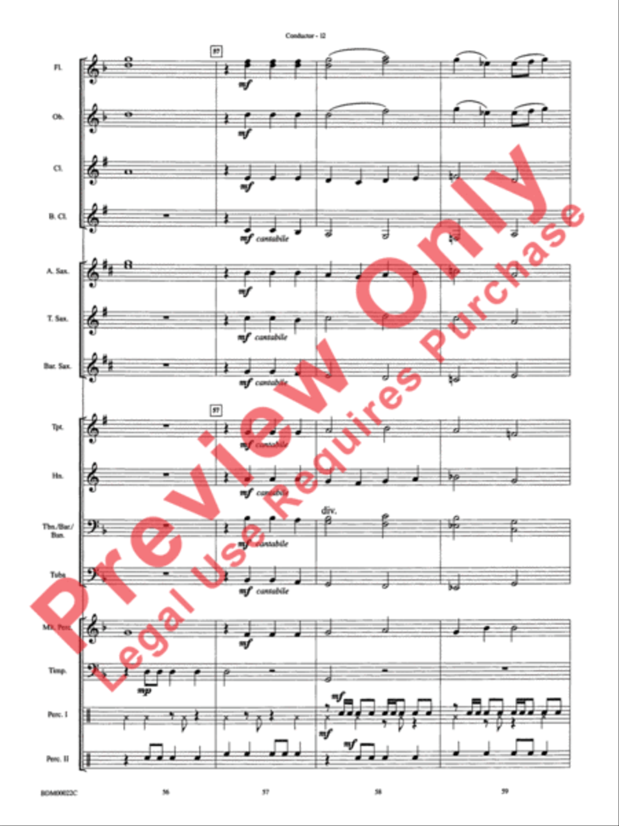 Ancient Moon Concert Band scores gallery preview page 15