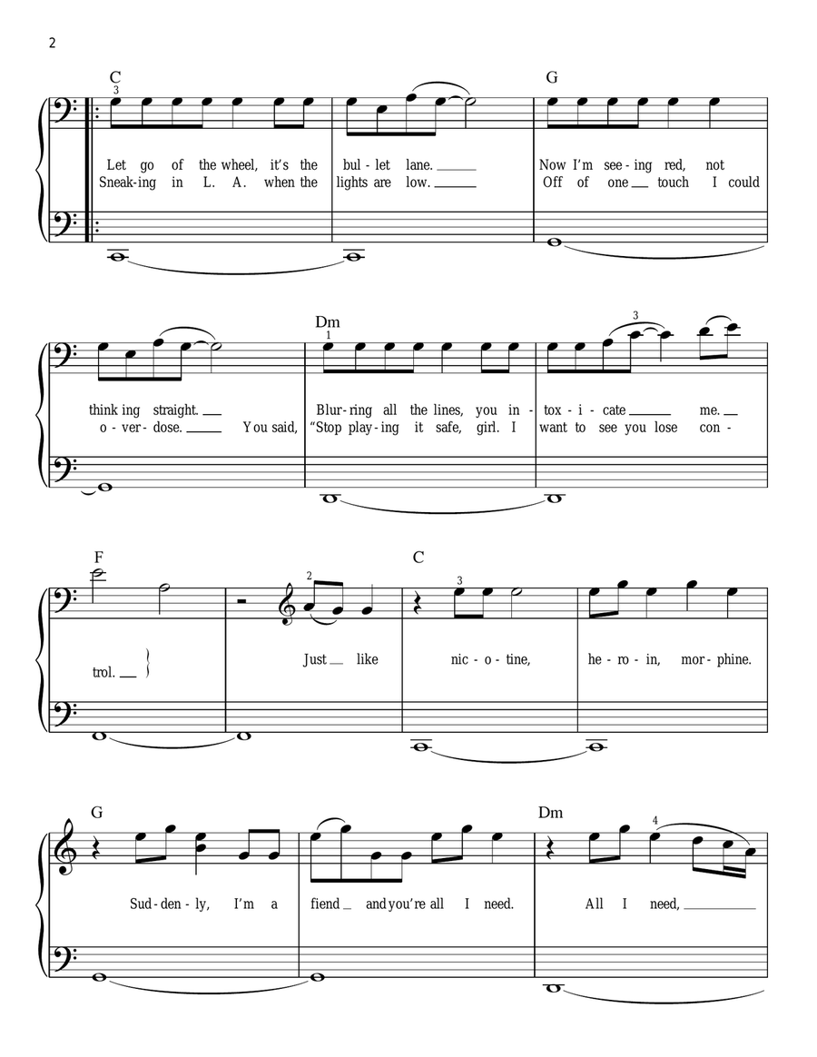 Never Be The Same Easy Piano scores gallery preview page 2
