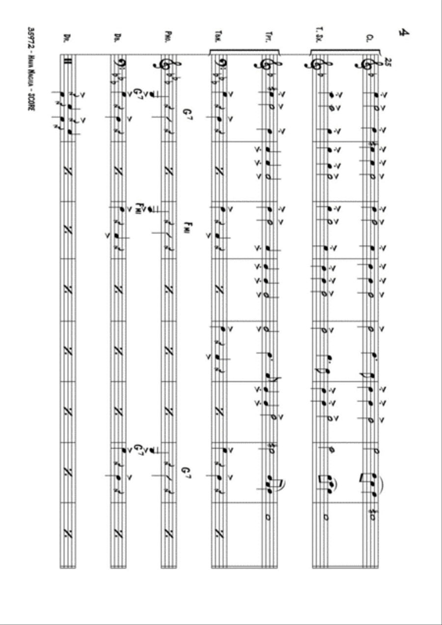 HAVA NAGILA Jazz Ensemble scores gallery preview page 5