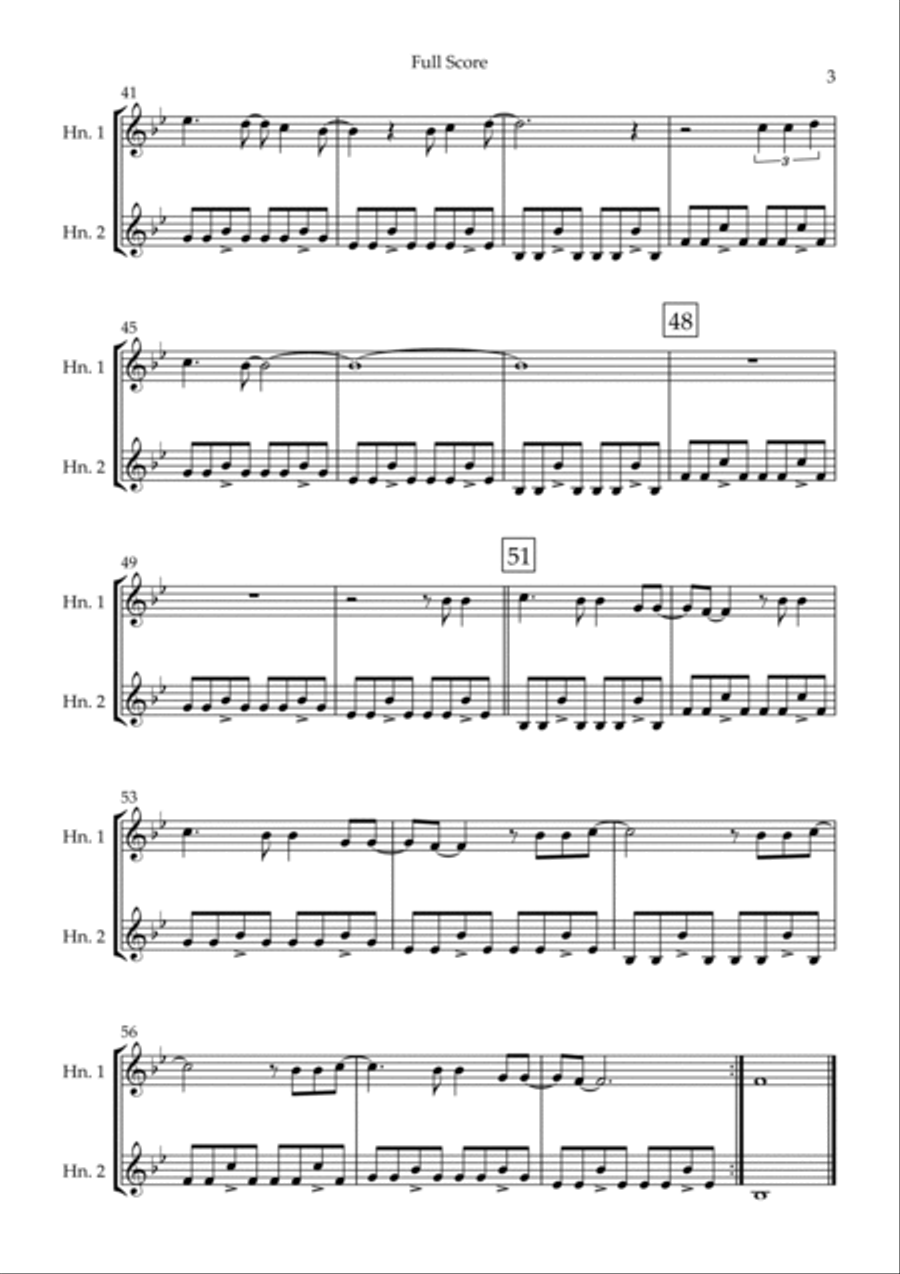 With Or Without You Brass Duet scores gallery preview page 3