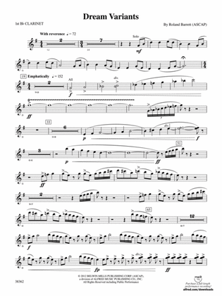 Dream Variants: 1st B-flat Clarinet