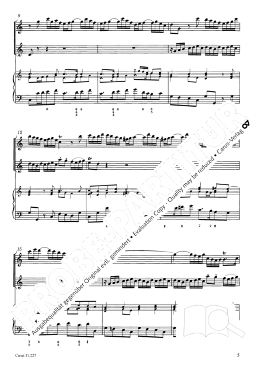 Concerto a tre in C Concerto a tre in C Recorder scores gallery preview page 6