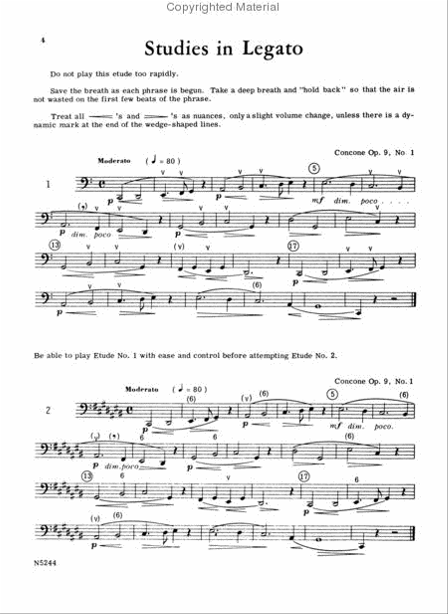 Studies in Legato Trombone scores gallery preview page 2