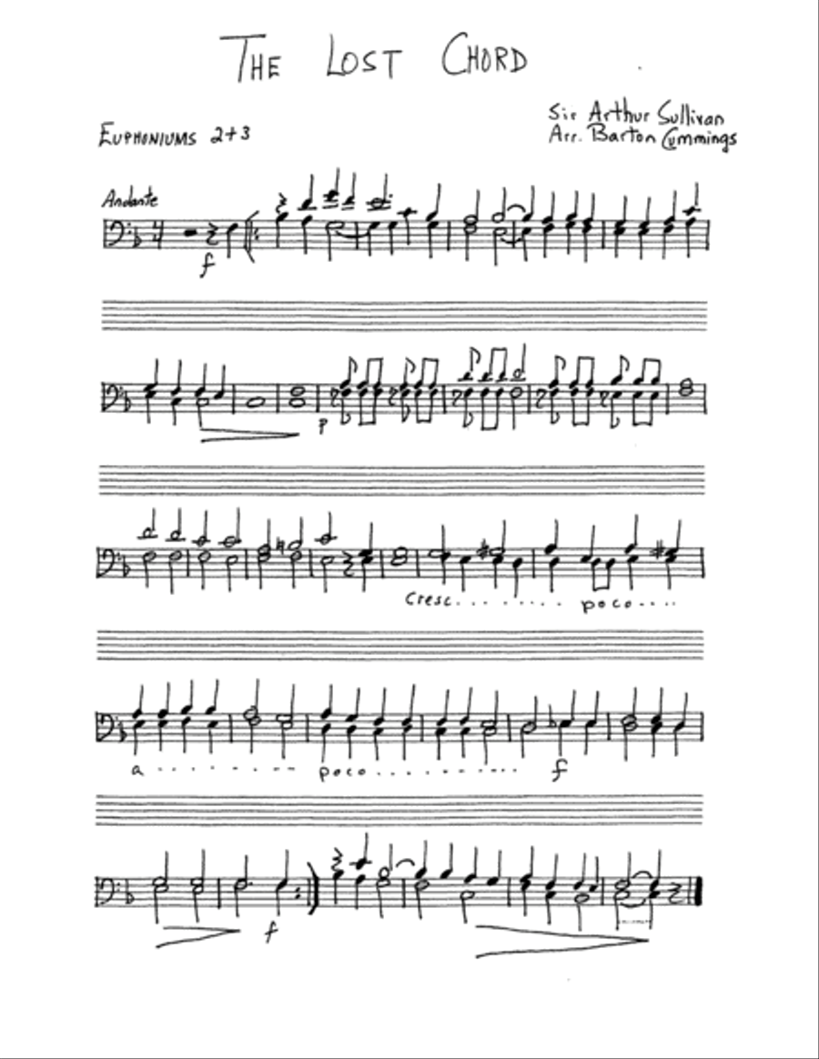 The Lost Chord Euphonium Trio scores gallery preview page 4