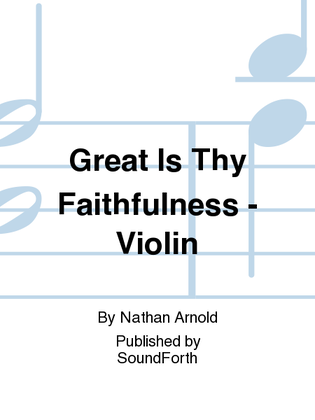 Book cover for Great Is Thy Faithfulness - Violin