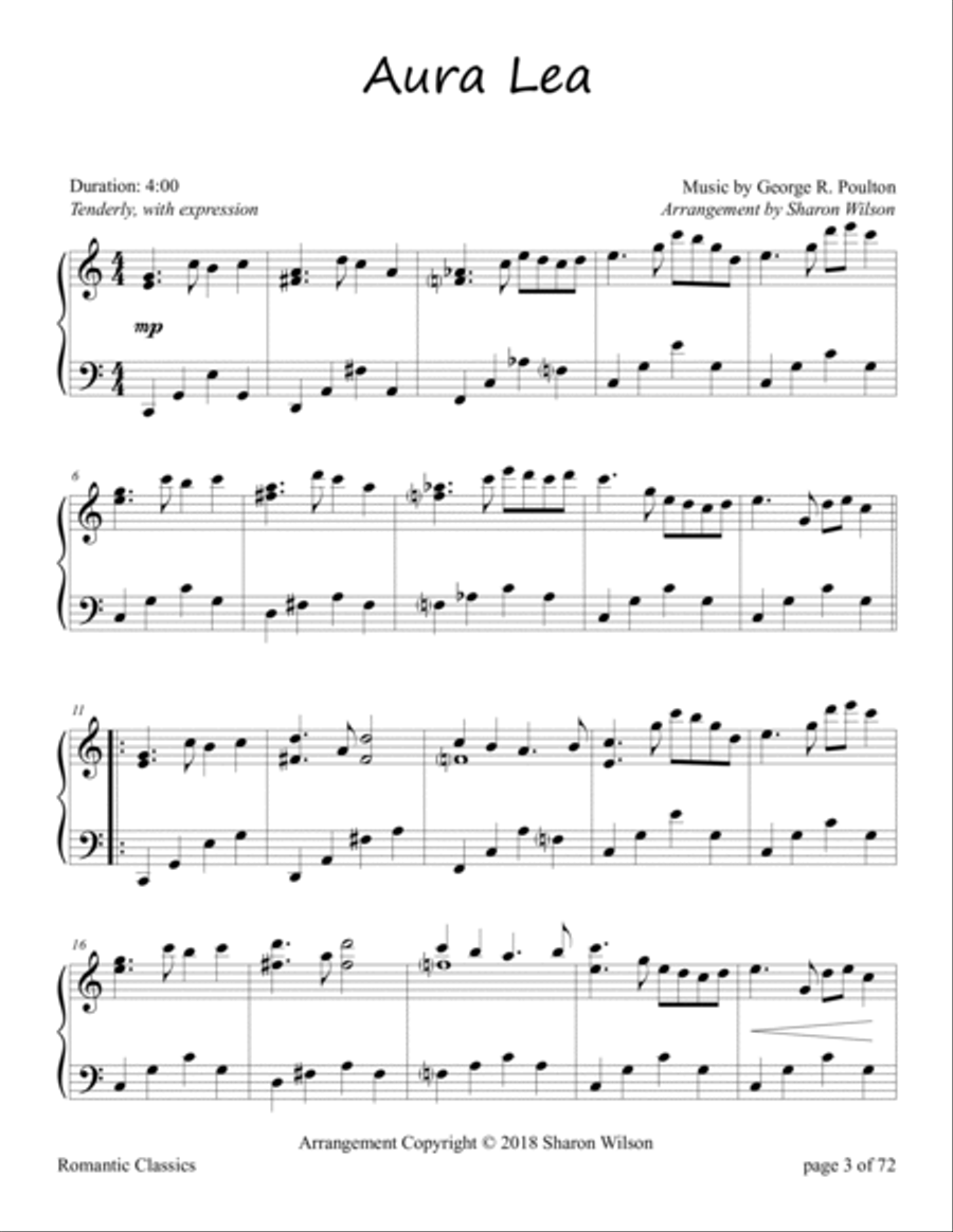 Romantic Classics ~ a Collection of 20 Piano Solos Piano Solo scores gallery preview page 5