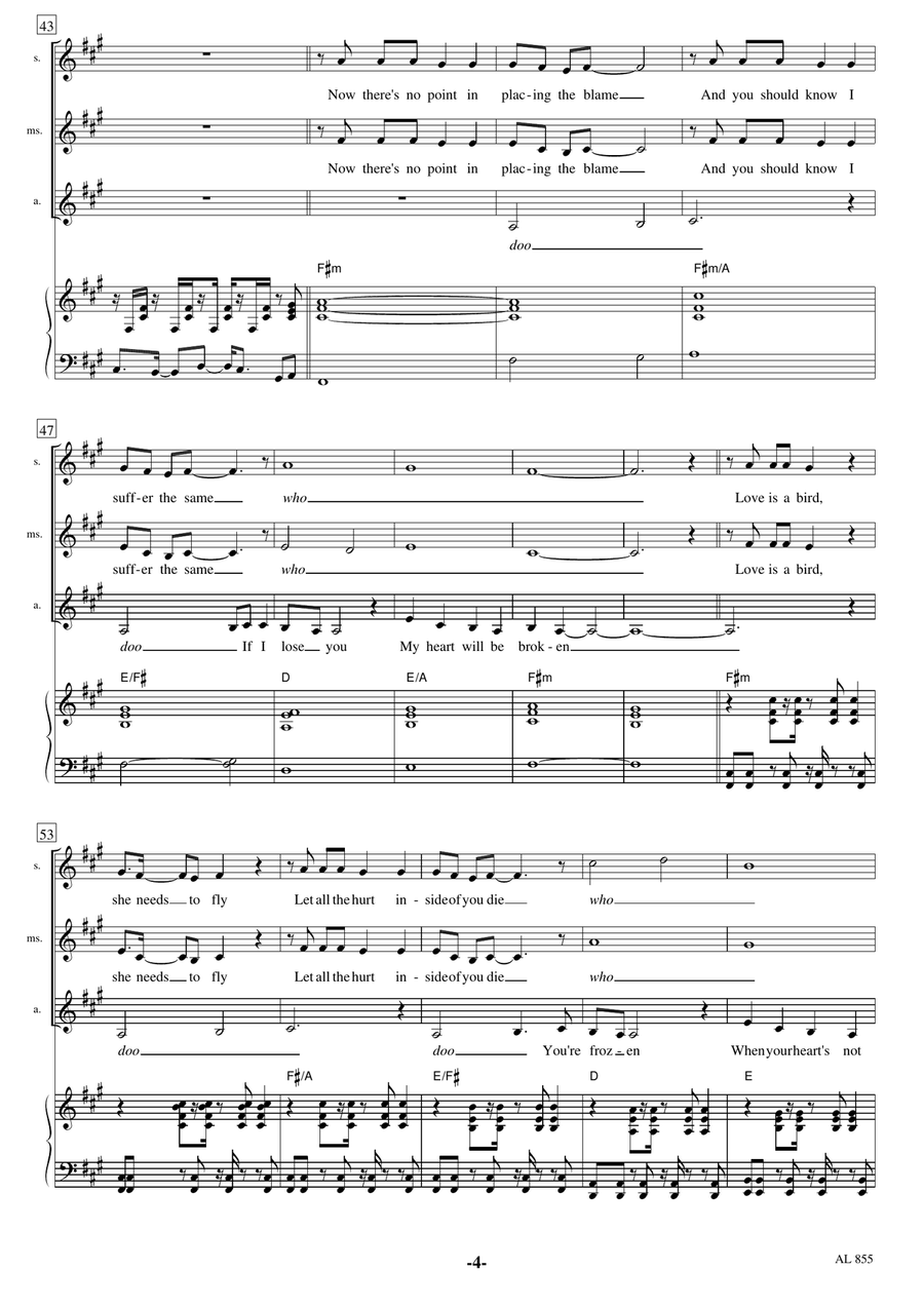 Frozen Women's Choir scores gallery preview page 4