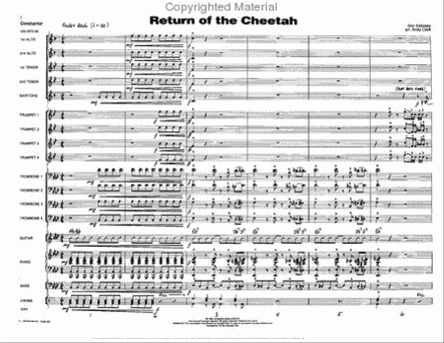 Return of the Cheetah Return of the Cheetah Jazz Ensemble scores gallery preview page 2