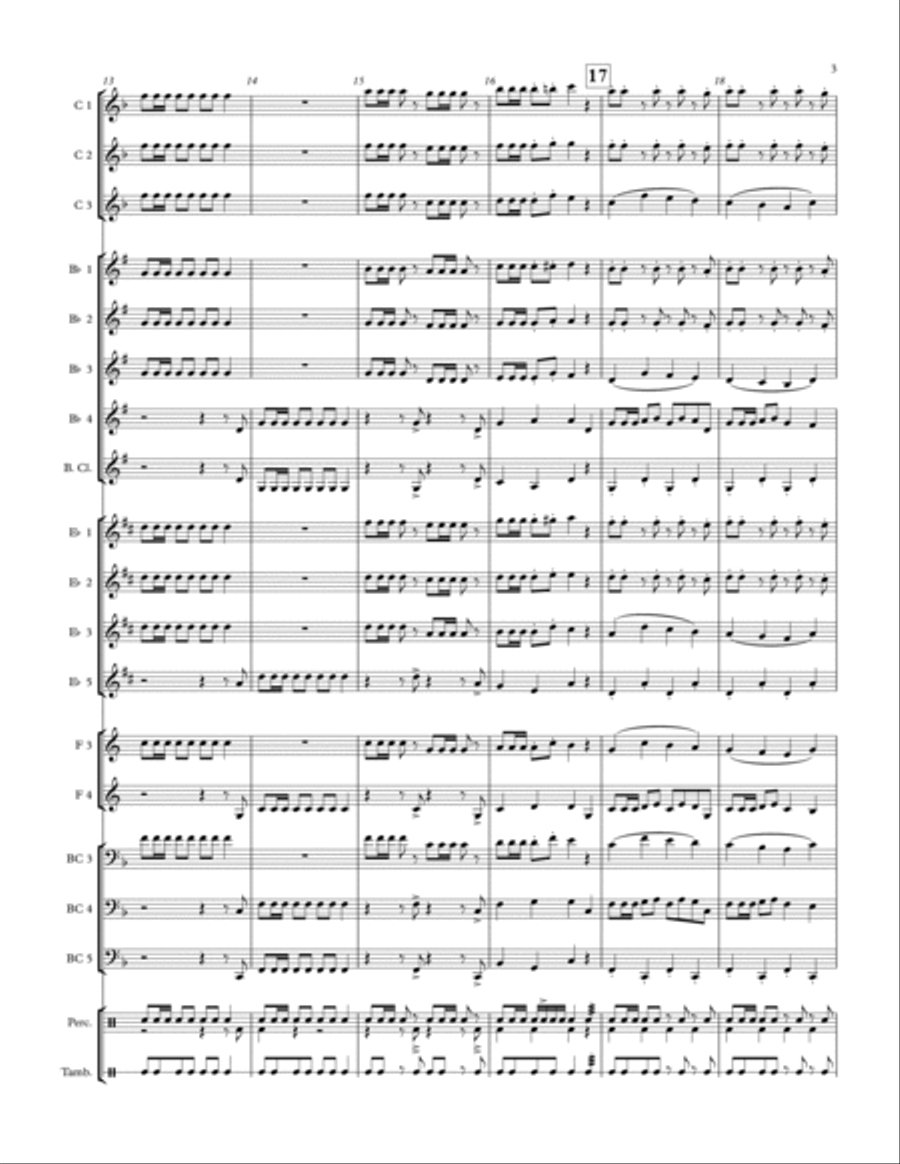 Yankee Doodle - for Adaptable Quintet Concert Band scores gallery preview page 3