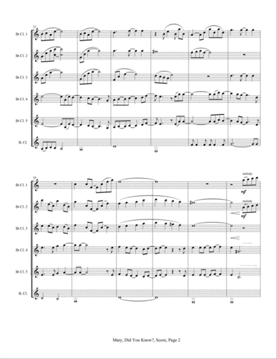 Mary, Did You Know? Woodwind Ensemble scores gallery preview page 4