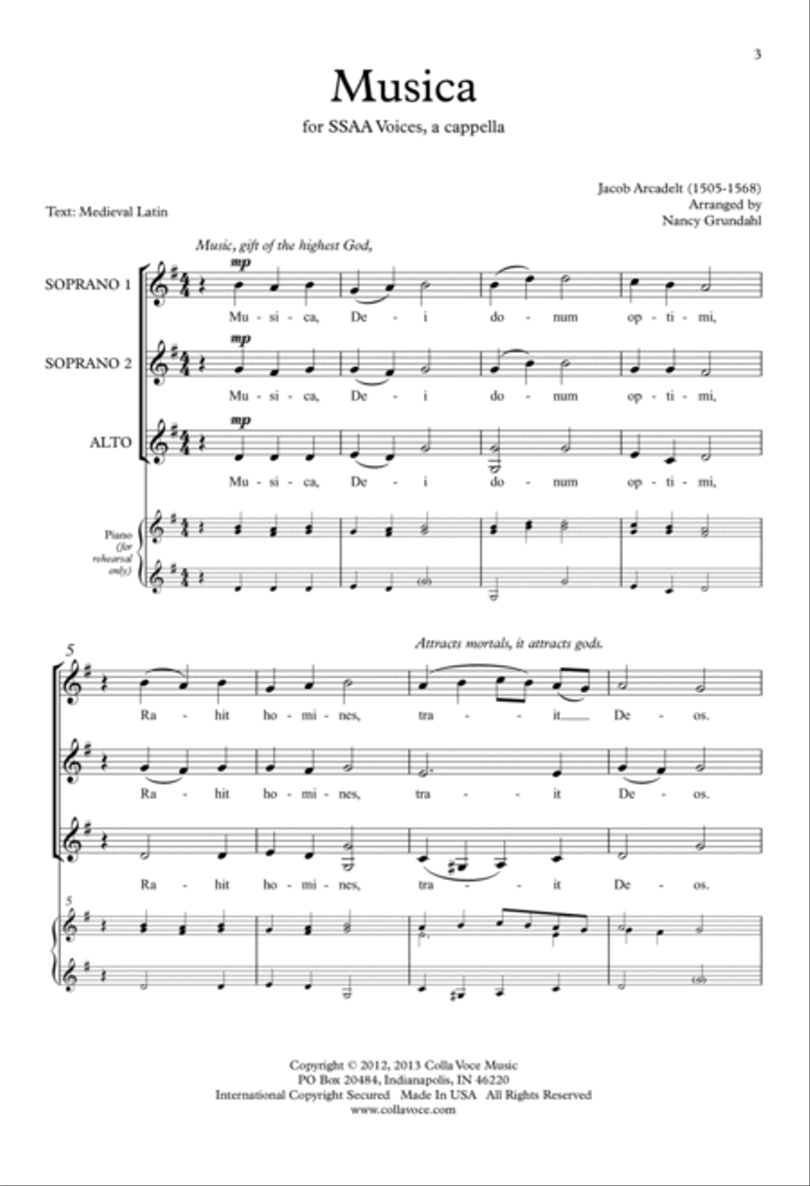 Musica Musica SSAA scores gallery preview page 2