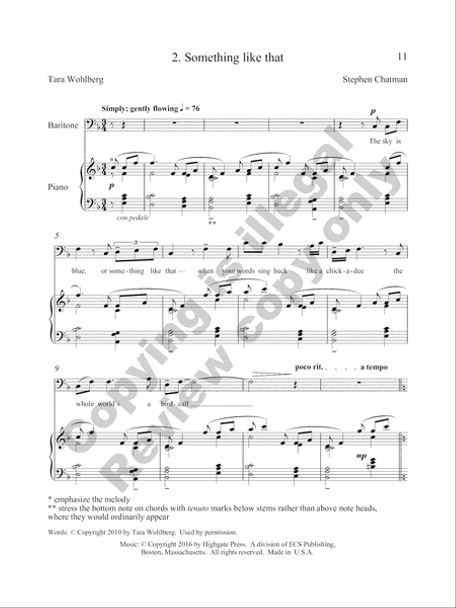 Five Love Songs for High Baritone Voice and Piano High Voice scores gallery preview page 26