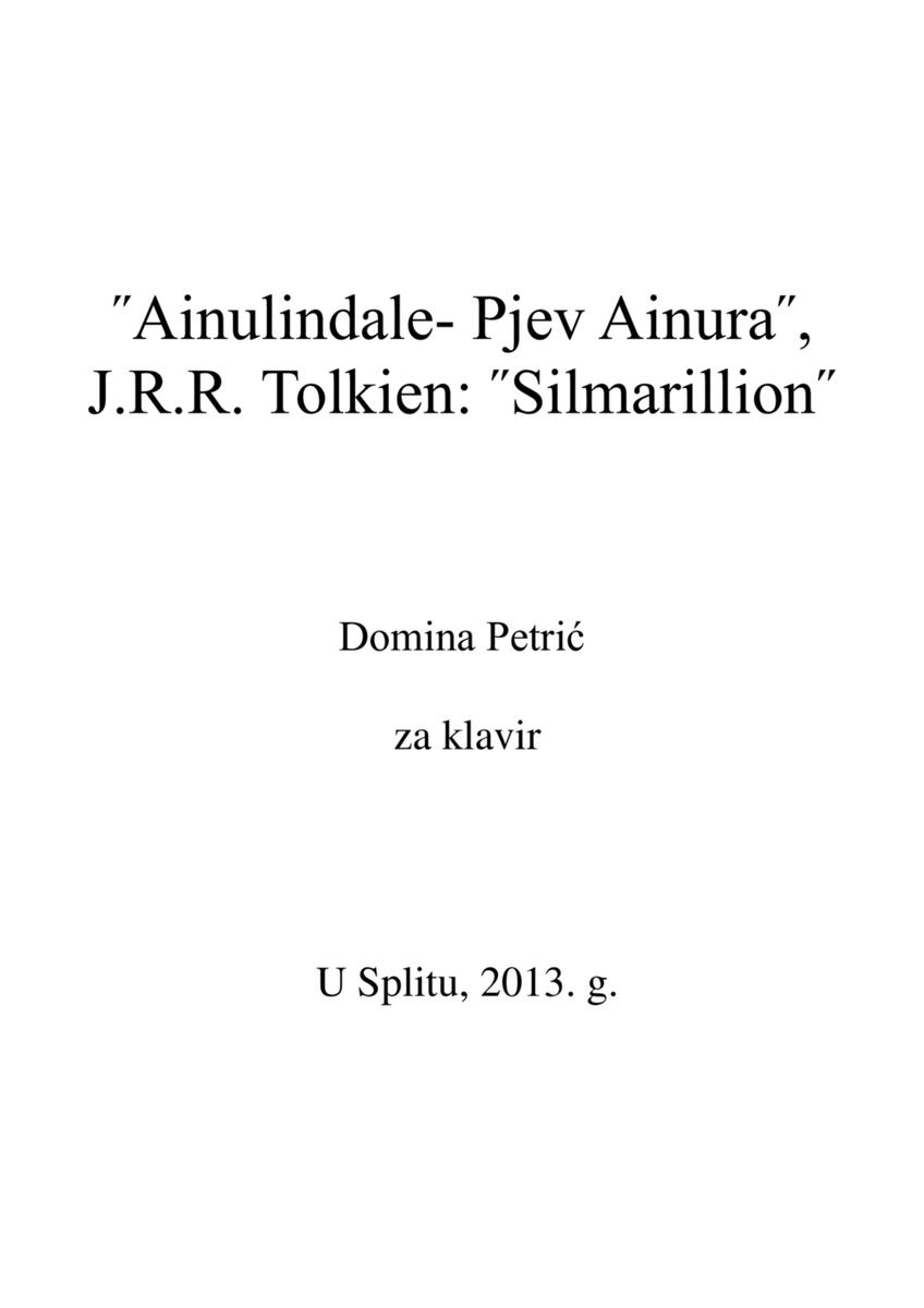 Ainur´s song (from Tolkien´s Silmarillion) image number null