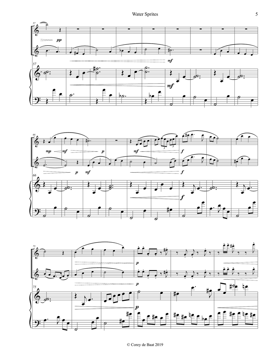 Water Sprites Flute Solo scores gallery preview page 5