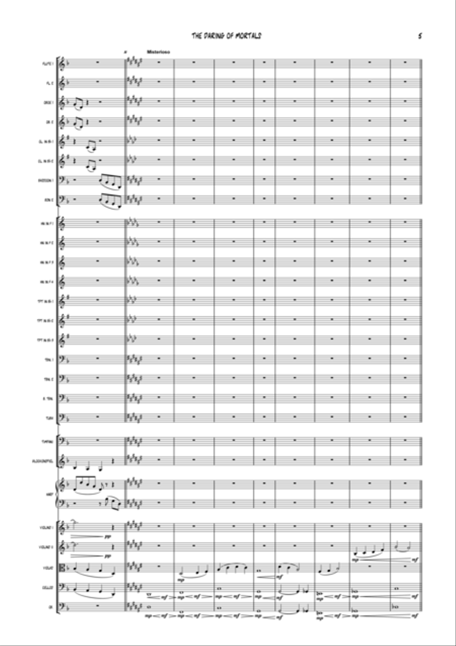 The Daring of Mortals The Daring of Mortals Full Orchestra scores gallery preview page 5