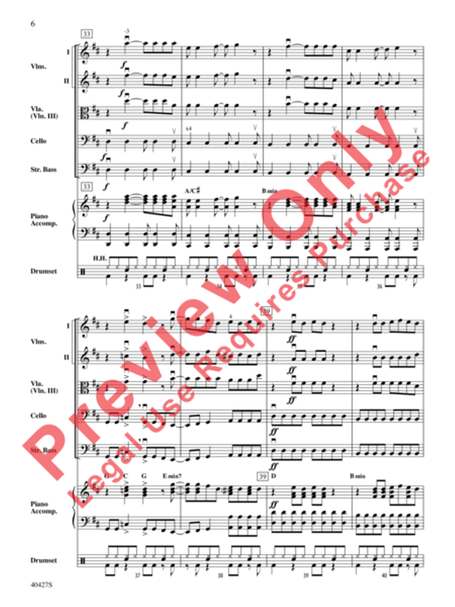 Mamma Mia!, Selections from String Orchestra scores gallery preview page 7