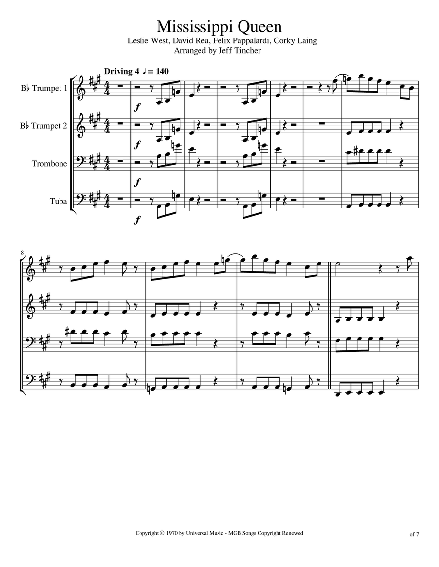 Mississippi Queen Brass Ensemble scores gallery preview page 2