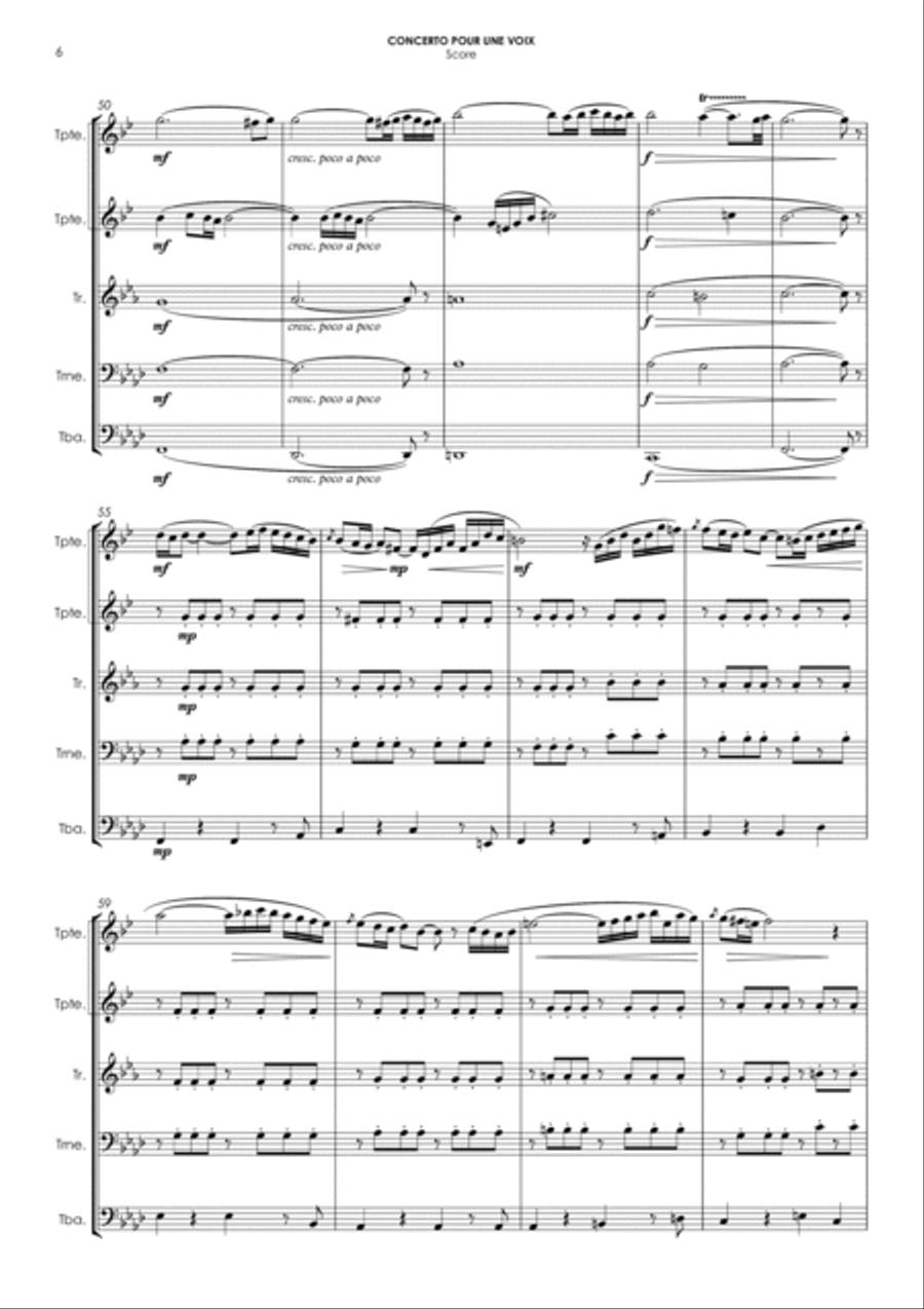 Concerto Pour Une Voix Brass Ensemble scores gallery preview page 6