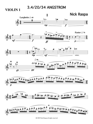 3.4/20/34 Angstrom (String Quartet) Violin 1 part