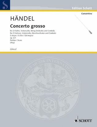 Book cover for Concerto Grosso Op. 6, No. 1