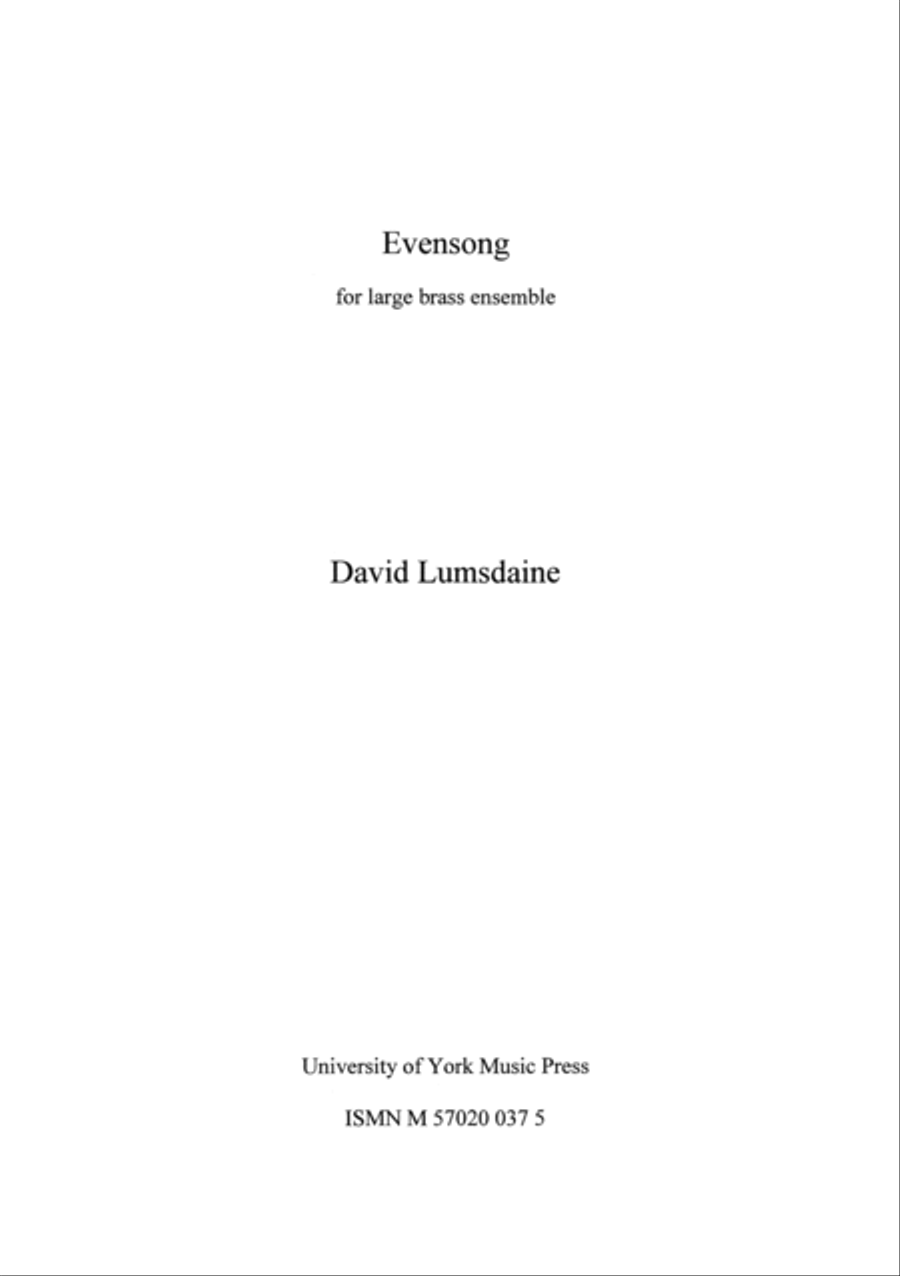 Evensong Evensong Brass Band scores gallery preview page 1