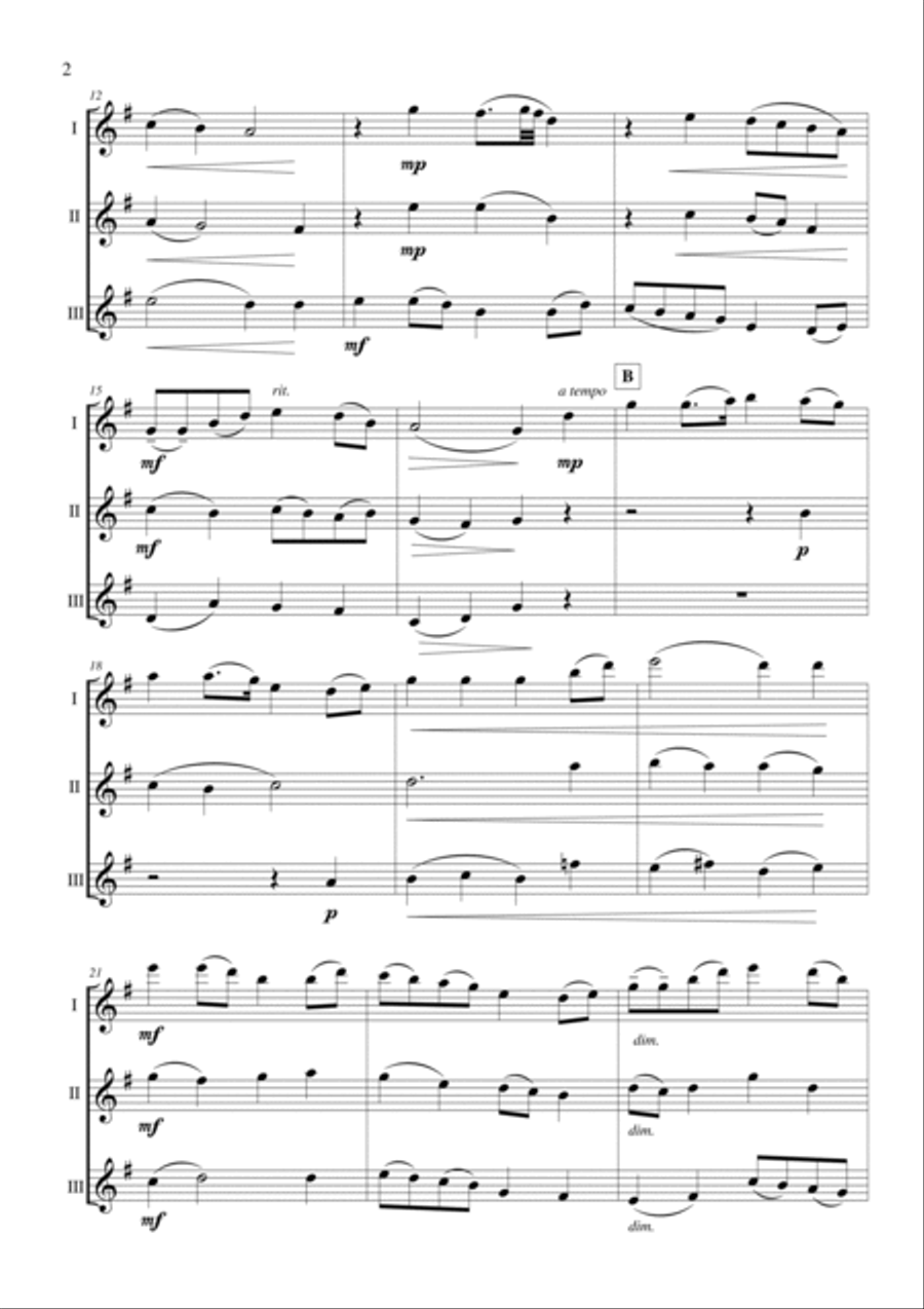 Loch Lomond (Flute Trio) Flute Trio scores gallery preview page 2