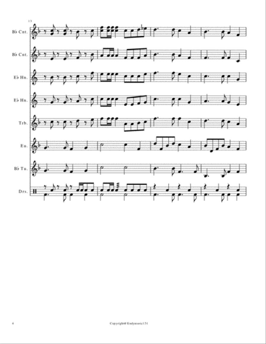 God Moves in mysterious ways Small Ensemble scores gallery preview page 4