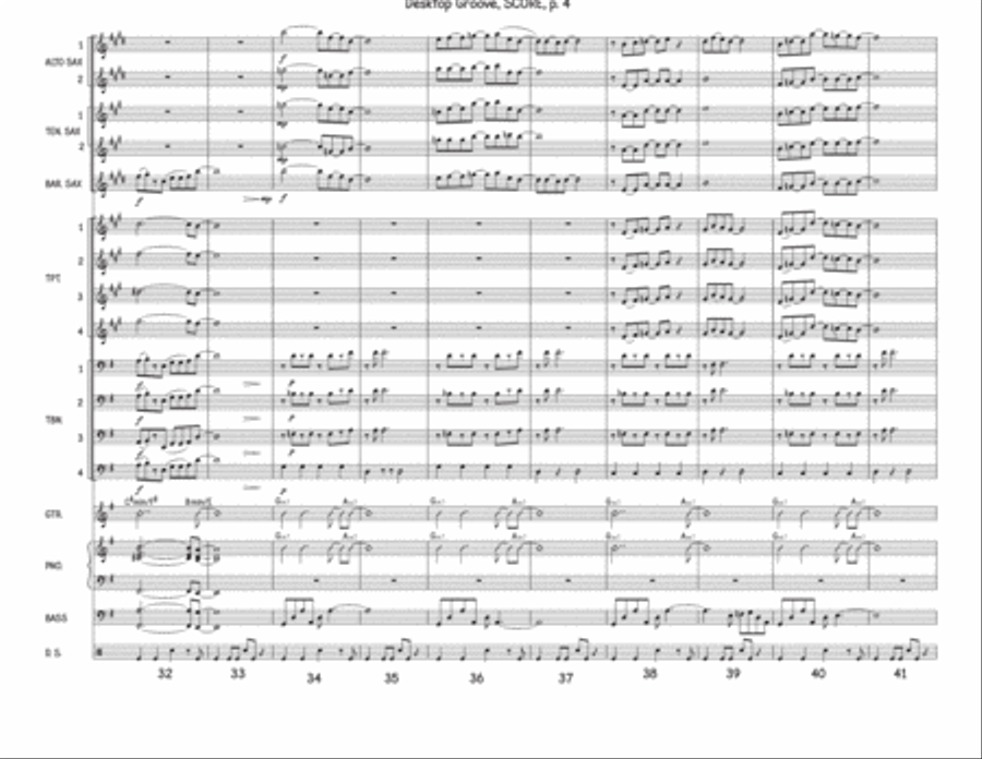 Desktop Grove for big band Jazz Ensemble scores gallery preview page 4