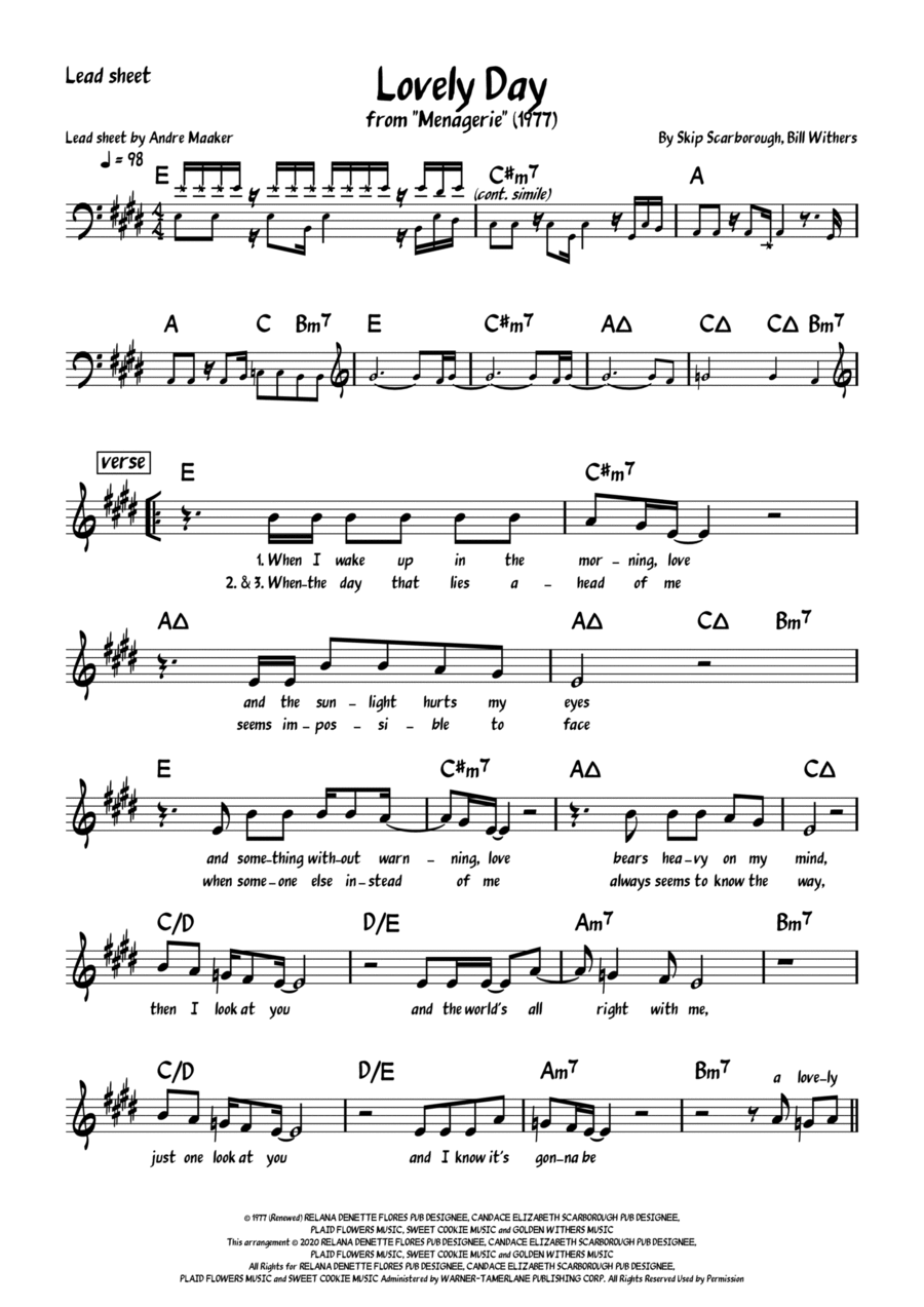 Lovely Day Jazz Ensemble scores gallery preview page 1