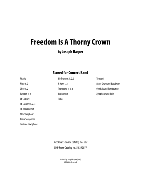 Freedom is a Thorny Crown (Parts and Score) image number null