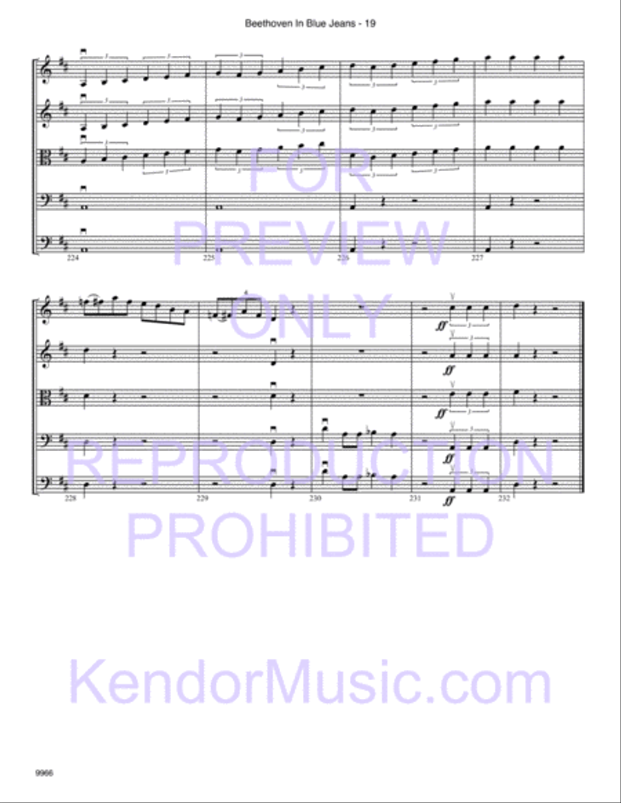 Beethoven In Blue Jeans String Orchestra scores gallery preview page 21