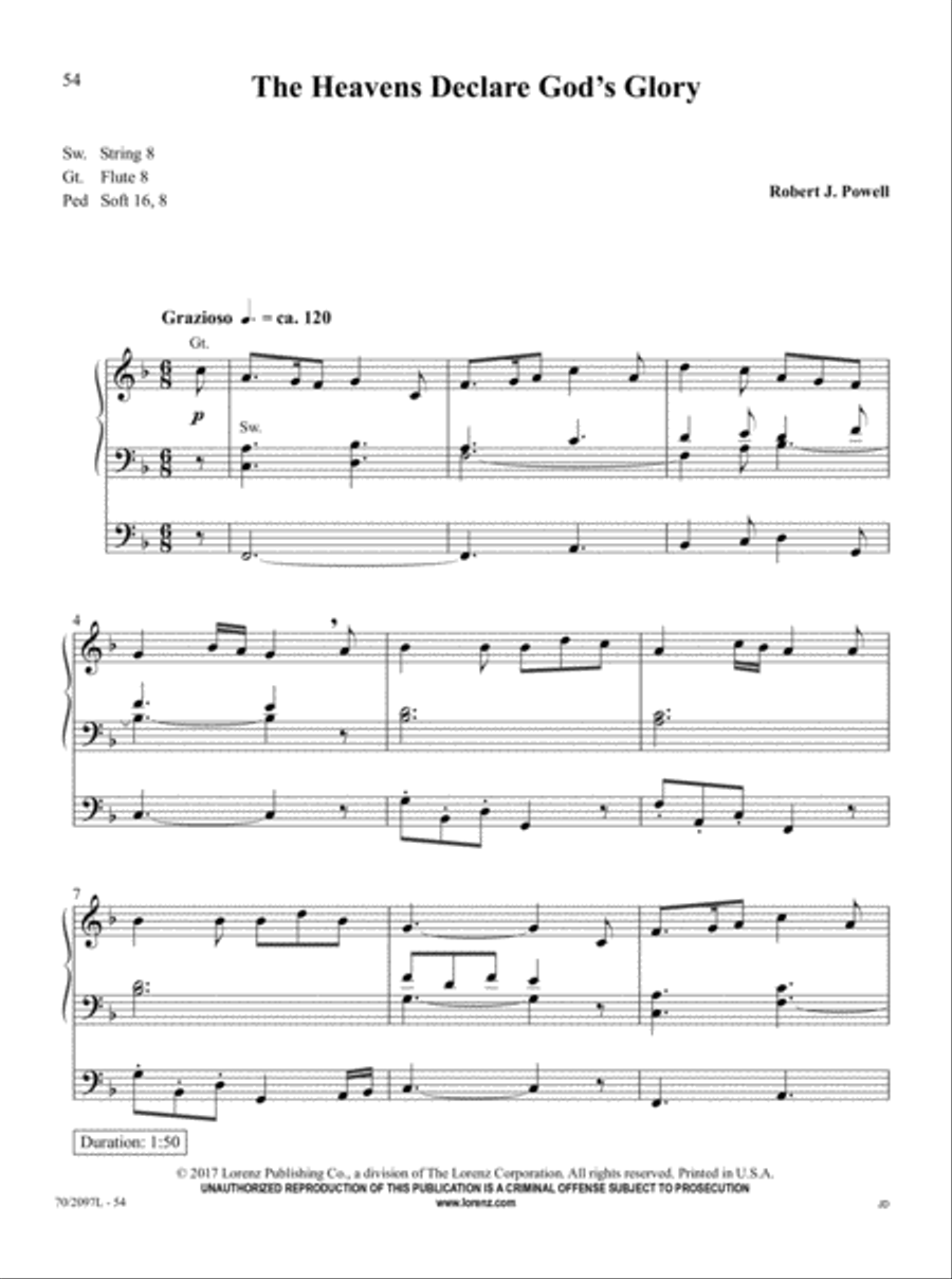 The Sacred Organ Library, Vol. 3 Organ Solo scores gallery preview page 16