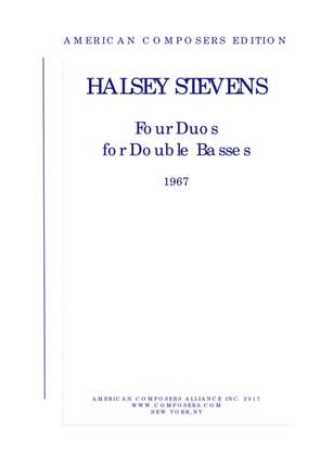 [Stevens] Four Duos for Double Basses