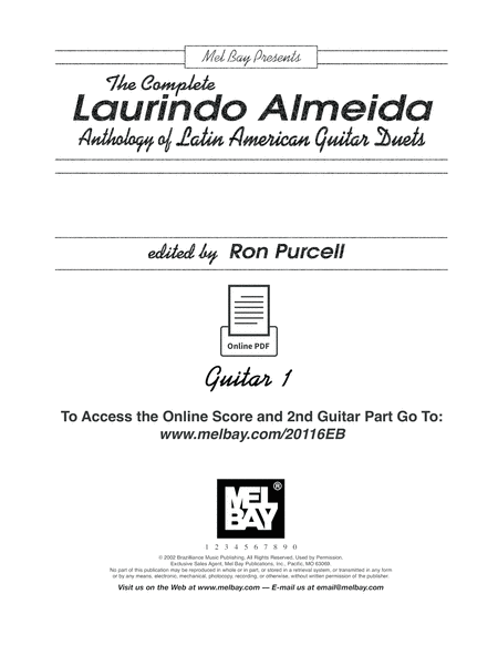 The Complete Almeida Anthology of Latin American Guitar Duets