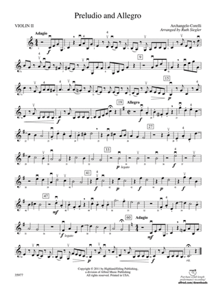Preludio and Allegro: 2nd Violin
