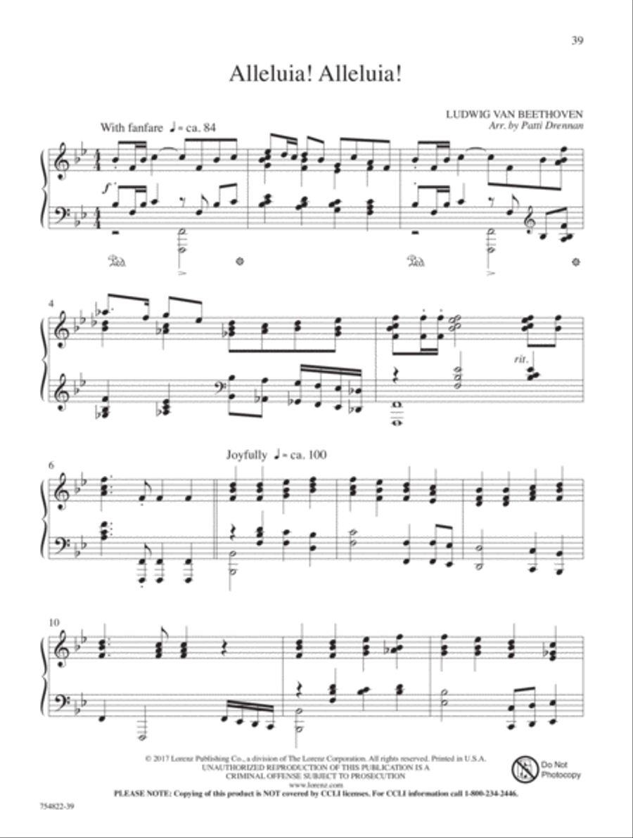 The Prince of Glory Piano Solo scores gallery preview page 10
