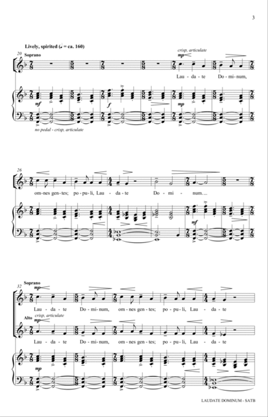 Laudate Dominum 4-Part scores gallery preview page 3