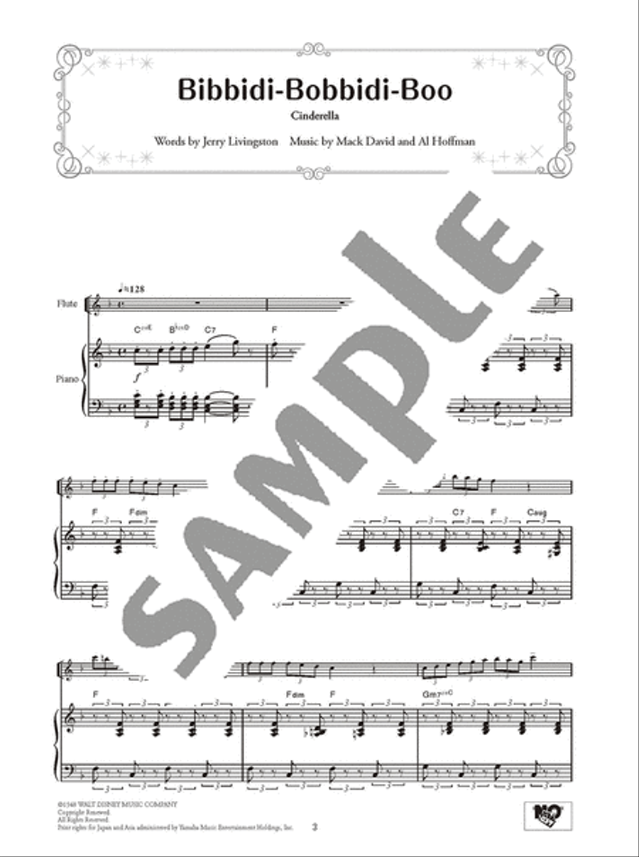 Disney Songs for Flute and Piano 2/English Version Flute scores gallery preview page 3