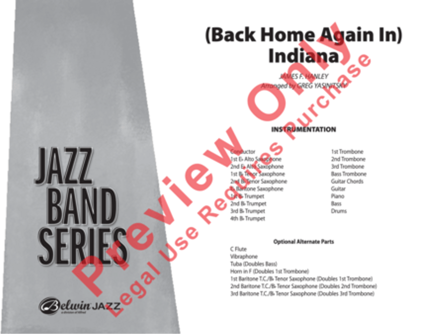 (Back Home Again In) Indiana Jazz Ensemble scores gallery preview page 19