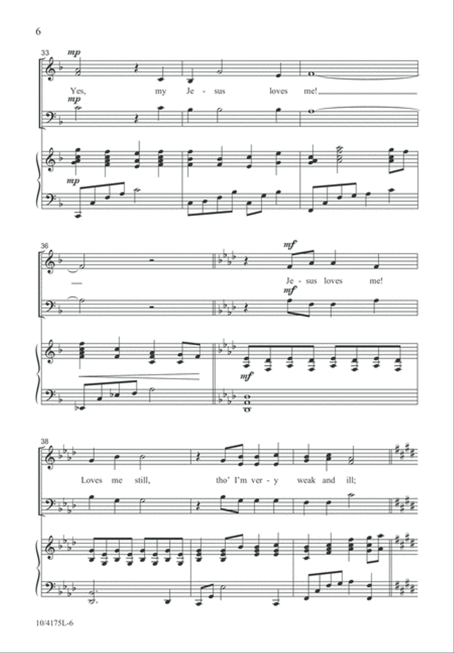 Yes, My Jesus Loves Me Yes, My Jesus Loves Me 3-Part scores gallery preview page 7