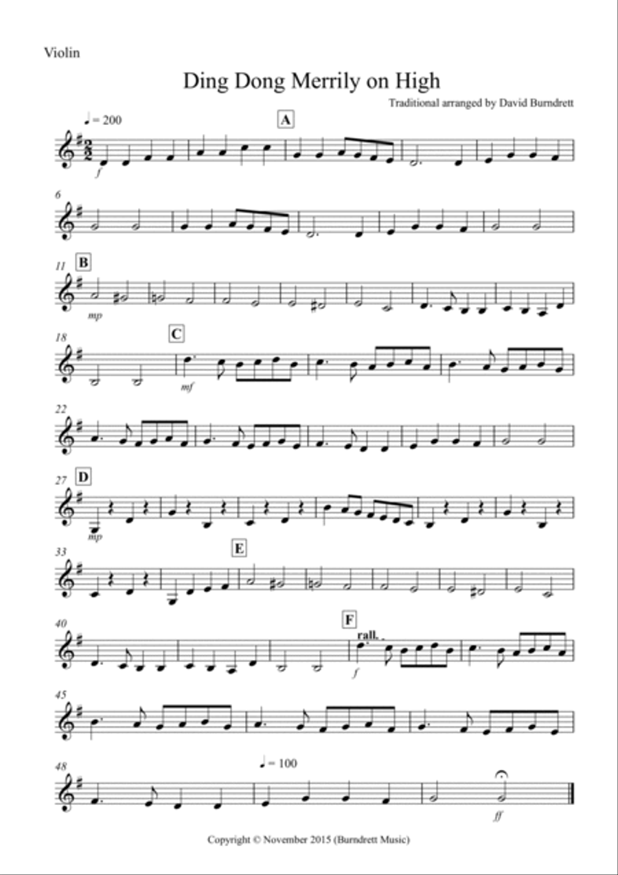 Ding Dong Merrily on High for String Trio Ding Dong Merrily on High for String Trio String Trio scores gallery preview page 4