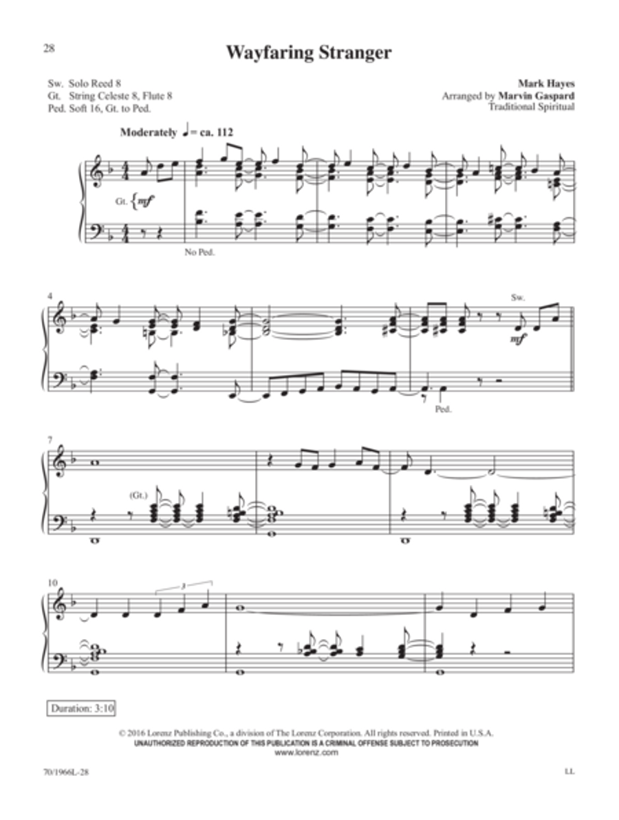 Mark Hayes: Spirituals for Organ Organ Solo scores gallery preview page 13