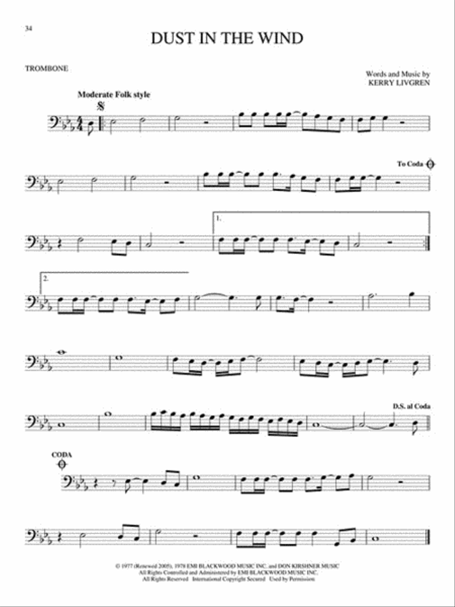 Essential Songs for Trombone Trombone Solo scores gallery preview page 3