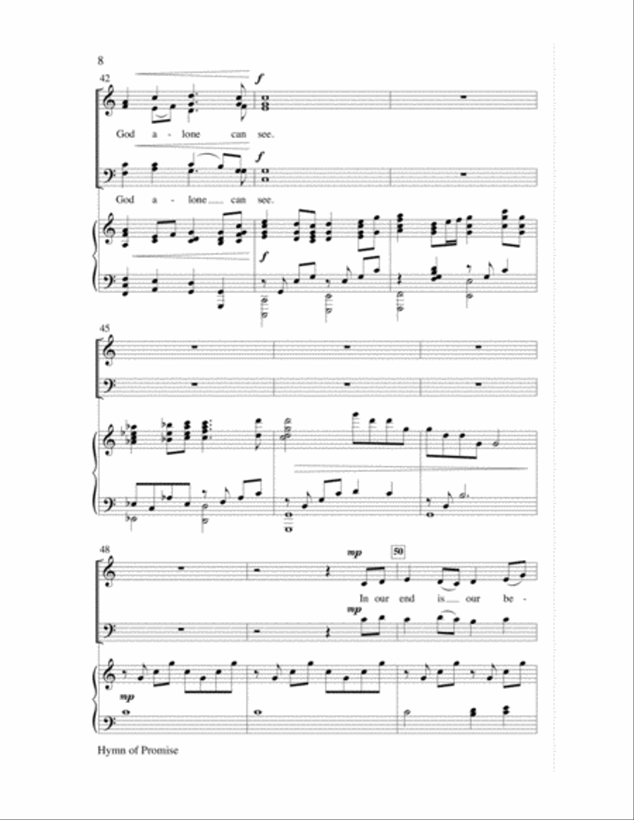 Hymn of Promise 4-Part scores gallery preview page 8