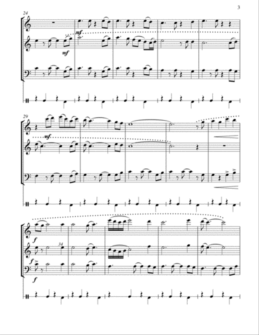 Stand By Me Stand By Me Woodwind Trio scores gallery preview page 4