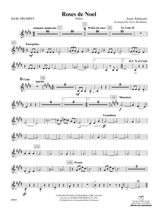 Roses de Noel (Waltz): 3rd B-flat Trumpet